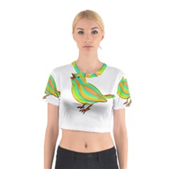 Bird Cotton Crop Top by Valentinaart