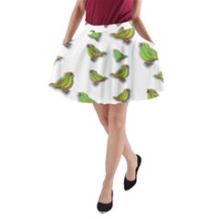 Birds A-line Pocket Skirt by Valentinaart