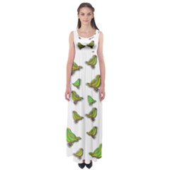 Birds Empire Waist Maxi Dress by Valentinaart