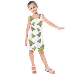 Birds Kids  Sleeveless Dress by Valentinaart