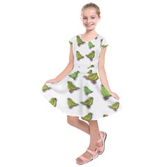 Birds Kids  Short Sleeve Dress by Valentinaart