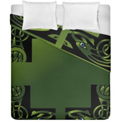 Celtic Corners Duvet Cover Double Side (california King Size) by Simbadda