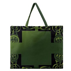 Celtic Corners Zipper Large Tote Bag by Simbadda