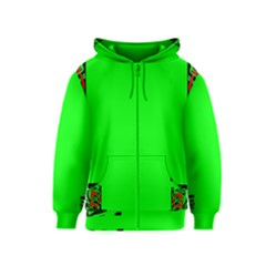 Decorative Corners Kids  Zipper Hoodie by Simbadda