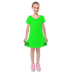 Decorative Corners Kids  Short Sleeve Velvet Dress by Simbadda