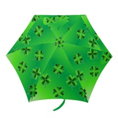 Shamrock Green Pattern Design Mini Folding Umbrellas by Simbadda