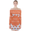 happy Father Day  Long Sleeve Off Shoulder Dress View1