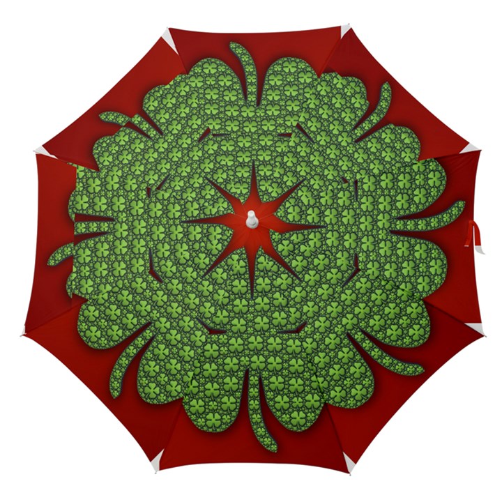 Shamrock Irish Ireland Clover Day Straight Umbrellas