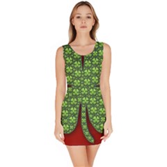 Shamrock Irish Ireland Clover Day Sleeveless Bodycon Dress by Simbadda