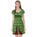 Shamrock Irish Ireland Clover Day Short Sleeve Skater Dress View1