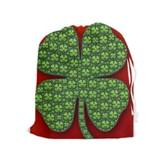 Shamrock Irish Ireland Clover Day Drawstring Pouches (extra Large) by Simbadda