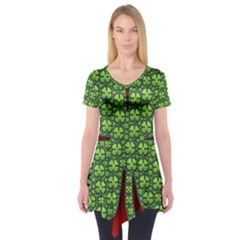 Shamrock Irish Ireland Clover Day Short Sleeve Tunic  by Simbadda