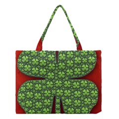 Shamrock Irish Ireland Clover Day Medium Tote Bag by Simbadda