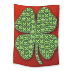 Shamrock Irish Ireland Clover Day Medium Tapestry by Simbadda