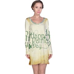 Irish St Patrick S Day Ireland Long Sleeve Nightdress by Simbadda