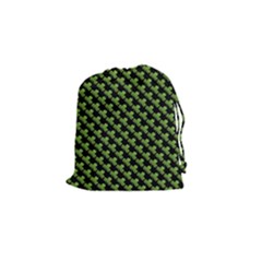 St Patrick S Day Background Drawstring Pouches (small)  by Simbadda