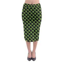 St Patrick S Day Background Midi Pencil Skirt by Simbadda