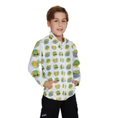 St Patrick S Day Background Symbols Wind Breaker (kids)