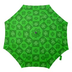 Fabric Shamrocks Clovers Hook Handle Umbrellas (small) by Simbadda