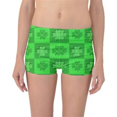 Fabric Shamrocks Clovers Boyleg Bikini Bottoms by Simbadda