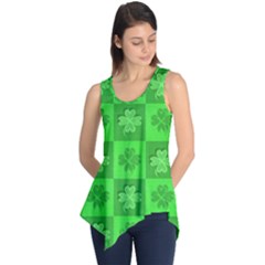 Fabric Shamrocks Clovers Sleeveless Tunic by Simbadda