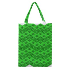 Shamrocks 3d Fabric 4 Leaf Clover Classic Tote Bag by Simbadda