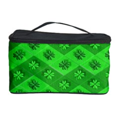 Shamrocks 3d Fabric 4 Leaf Clover Cosmetic Storage Case by Simbadda