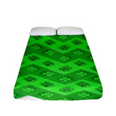 Shamrocks 3d Fabric 4 Leaf Clover Fitted Sheet (full/ Double Size)