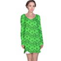 Shamrocks 3d Fabric 4 Leaf Clover Long Sleeve Nightdress View1