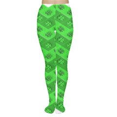 Shamrocks 3d Fabric 4 Leaf Clover Women s Tights