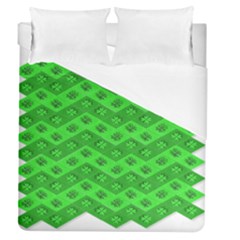 Shamrocks 3d Fabric 4 Leaf Clover Duvet Cover (queen Size) by Simbadda