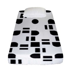 Black And White Pattern Fitted Sheet (single Size)