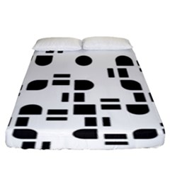 Black And White Pattern Fitted Sheet (king Size)