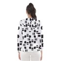 Black And White Pattern Hooded Wind Breaker (Women) View2