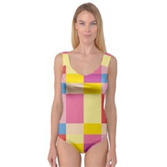 Colorful Squares Background Princess Tank Leotard 