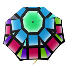 Colorful Background Squares Folding Umbrellas by Simbadda