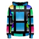 Colorful Background Squares Women s Pullover Hoodie View1