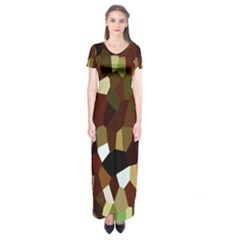 Crystallize Background Short Sleeve Maxi Dress by Simbadda