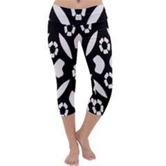 Abstract Background Pattern Capri Yoga Leggings by Simbadda