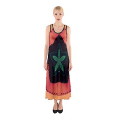 Fractal Flower Sleeveless Maxi Dress by Simbadda