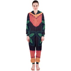 Fractal Flower Hooded Jumpsuit (ladies)  by Simbadda