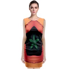 Fractal Flower Classic Sleeveless Midi Dress by Simbadda