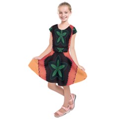 Fractal Flower Kids  Short Sleeve Dress