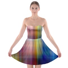 Colorful Abstract Background Strapless Bra Top Dress by Simbadda