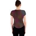 Colorful Venetian Blinds Effect Crew Neck Crop Top View2