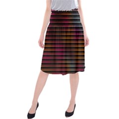 Colorful Venetian Blinds Effect Midi Beach Skirt by Simbadda