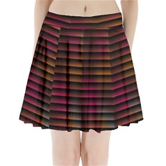 Colorful Venetian Blinds Effect Pleated Mini Skirt by Simbadda