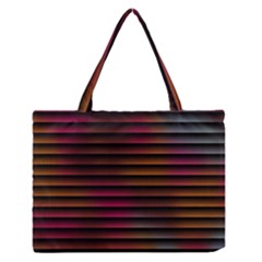 Colorful Venetian Blinds Effect Medium Zipper Tote Bag by Simbadda