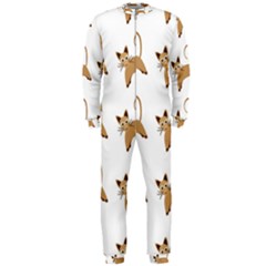 Cute Cats Seamless Wallpaper Background Pattern Onepiece Jumpsuit (men) 