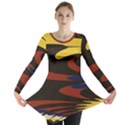 Peacock Abstract Fractal Long Sleeve Tunic  View1